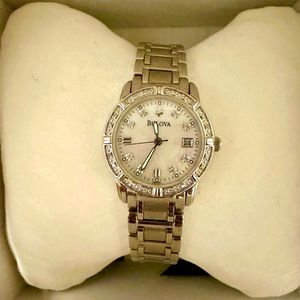 BULOVA WOMEN'S DIAMOND QUARTZ WATCH!!!